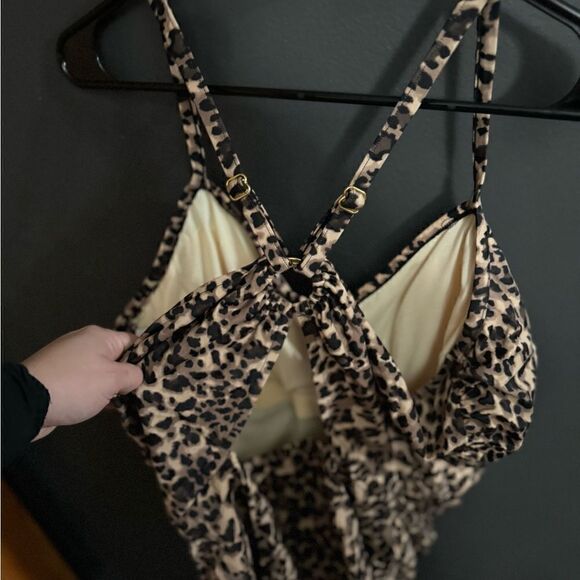 Aquagreen Animal Print One Piece Shaping Swimsuit NWOT Plus Size 24 - Picture 3 of 6